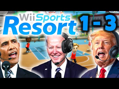 Видео: Президенты США играют в баскетбол на Wii Sports Resort 1-3