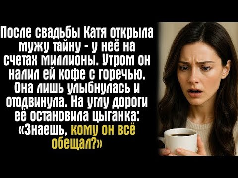 Видео: После свадьбы Катя открыла мужу тайну — у неё на счетах миллионы. Утром он налил ей кофе с горечью..