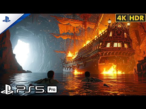 Видео: (PS5) В ловушке на горящем пиратском корабле — финальный босс💀 | Реалистичный игровой процесс [4K...