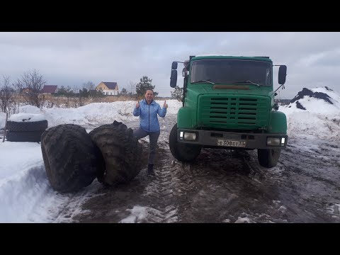 Видео: Зимняя резина на ЗИЛ самосвал!