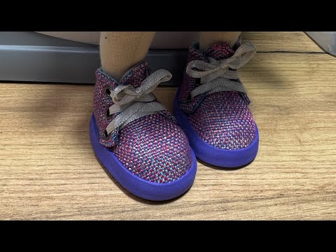 Видео: Ботинки из ткани без колодки | Обувь для куклы | doll shoes