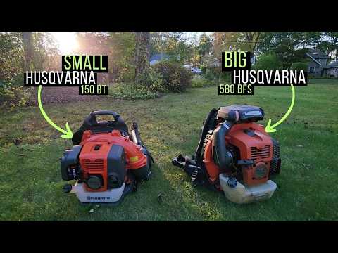Видео: Руководство по выбору ранцевого воздуходува — самый маленький против самого мощного: Husqvarna 15...