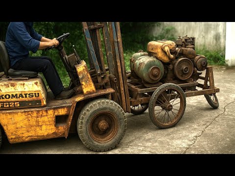 Видео: Невероятно! Японский дизельный двигатель 1945 года полностью восстановлен