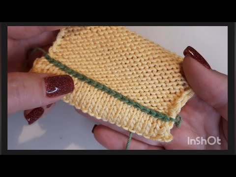 Видео: Обработка низа изделия, подгиб, красивая кеттлевка. Вязание спицами. Knitting.