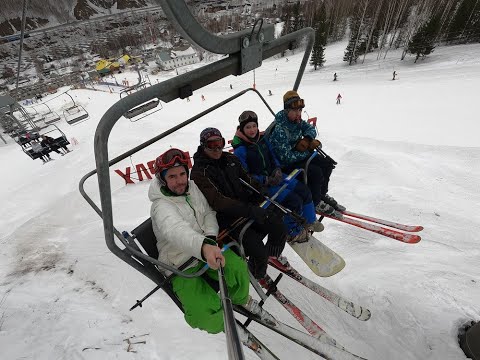 Видео: Губаха гора Турист. первый раз в Губахе обзор горнолыжной трассы. overview of the ski slope.