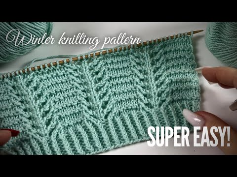 Видео: ПРОСТОЙ РЕДКИЙ КЛАССНЫЙ УЗОР! + планка 🌟🌟🌟🌟🌟SUPER EASY BEAUTIFUL KNITTING PATTERN!