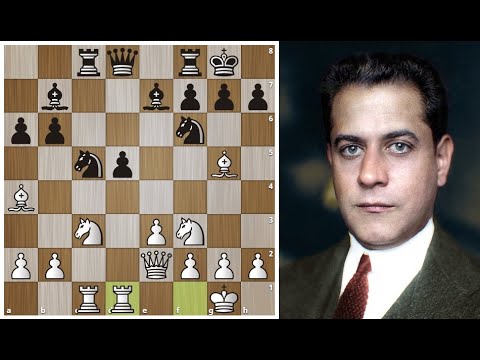Видео: Хосе Рауль Капабланка. Шедевр позиционной игры! Шахматы.
