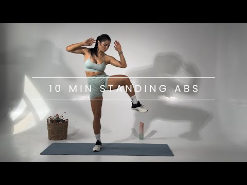 Видео: 10 min all standing abs/ 10 хвилин для пресу стоячи