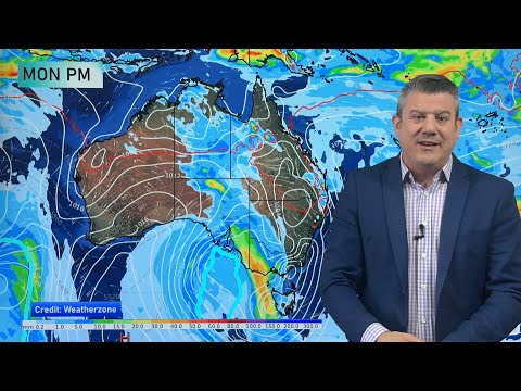 Видео: Оз: Сильные грозы в Квинсленде и Новом Южном Уэльсе, сильные минимумы в южных районах Австралии