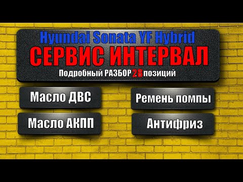 Видео: Когда нужно делать Сервис и ревизию на Hyundai Sonata YF Hybrid