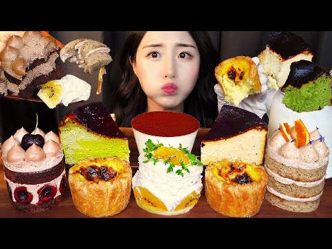 Видео: Мягкий десерт😋 Шоколадный торт Чизкейк АСМРㅣЯичный тарт МукбангㅣDessert Cake Tart Mukbang