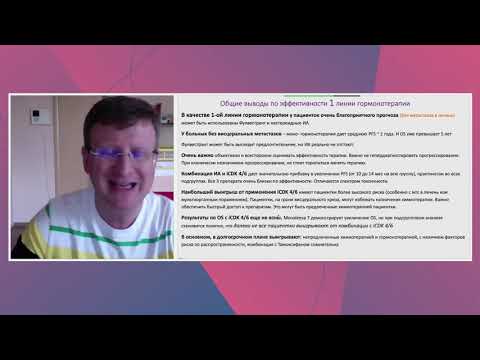 Видео: Гормонотерапия метастатического рака молочной железы - Строяковский Д.Л.