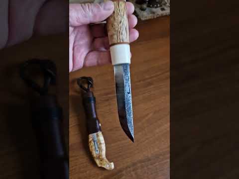 Видео: Нож Саамский клинок из кованой стали У10!!!  #bushcraft #финскийнож #саамскийнож #puukko