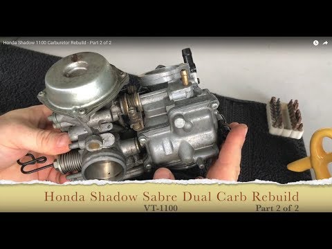 Видео: Ремонт карбюратора Honda Shadow VT1100 — часть 2 из 2