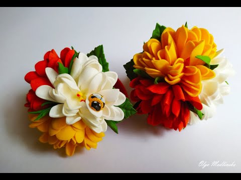 Видео: Красивые Яркие ЦВЕТОЧКИ 🌺🌺🌺  из  Фоамирана 🌿