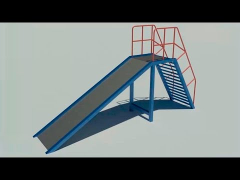 Видео: 3d моделирование и визуализация горки в AutoCAD 2016