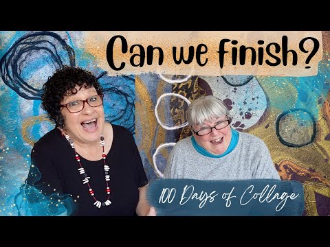 Видео: Методы печати Gelli для завершения 100 дней коллажа