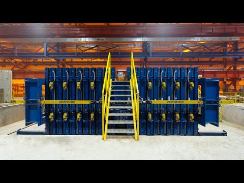 Видео: Кассетная установка для производства стеновых панелей - видеообзор конструкции и процесса работы