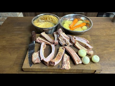 Видео: Гурманы оценят! ГОРОХОВЫЙ СУП С КОПЧЕНЫМИ РЕБРАМИ