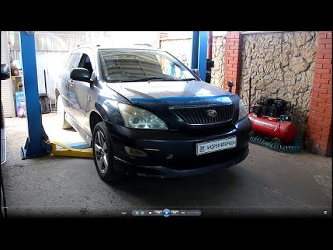 Видео: Течь антифриза замена помпы двигателя на Toyota Harrier Тойота Харриер 2003 года #авторемонт