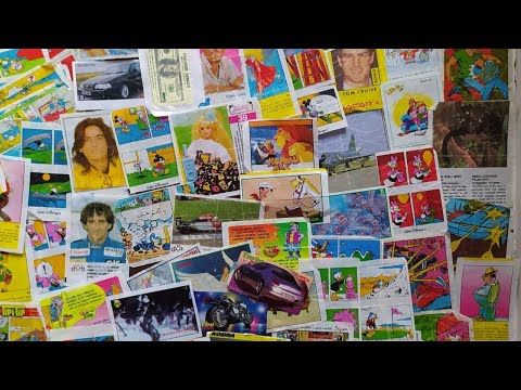 Видео: Большое поступление. Ассорти из вкладышей от жвачек.