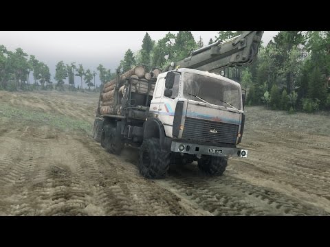 Видео: SpinTires обзор мода ( МАЗ - 6317 6х6 v1.5 ) Доработаный