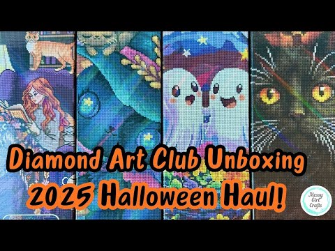 Видео: Хэллоуинская распродажа от Diamond Art Club — распаковка 4 жутких и красивых наборов!