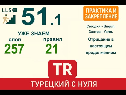 Видео: Отрицание глаголов (-mIyor). Закрепление материала. | Турецкий язык с нуля #51.1