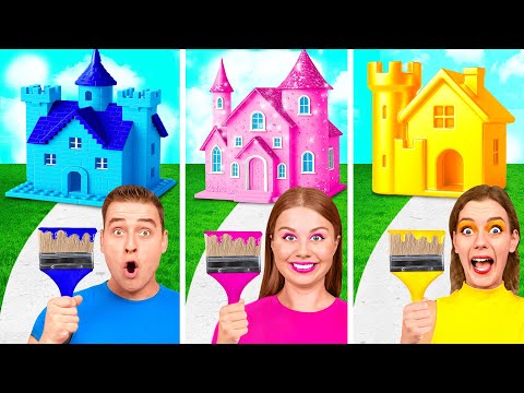 Видео: Домики Одного Цвета Челлендж | Весёлые Идеи Для Декора от Fun Teen