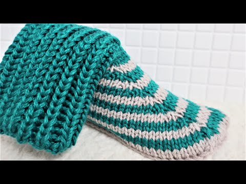 Видео: Следки-носки спицами. Интересный и простой способ вязания. Подробный мастер класс