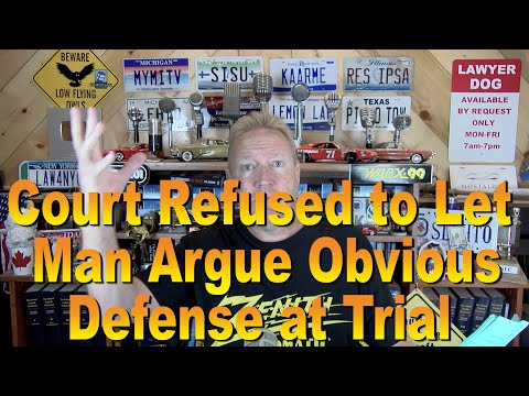 Видео: Суд отказался разрешить мужчине использовать очевидную защиту на суде