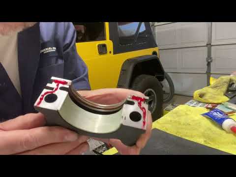 Видео: Задний главный сальник 2002 TJ Jeep Wrangler 4.0L