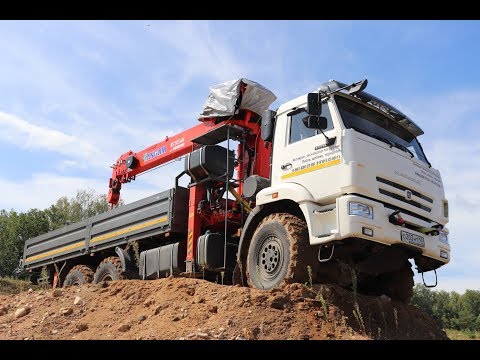 Видео: Обзор манипулятора Kanglim 2056 на вездеходе КамАЗ-43118