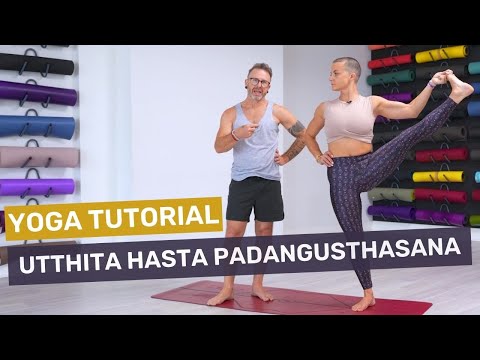 Видео: Как выполнять Уттхита Хаста Падангустхасана | Поза вытянутой руки к большому пальцу ноги в Аштанг...