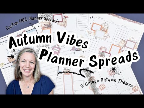 Видео: Создаём индивидуальные развороты для осеннего ежедневника | Уютные осенние темы для моих покровит...
