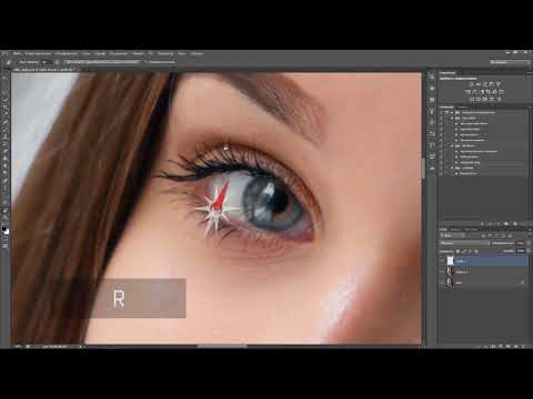 Видео: Как сделать длинные и густые ресницы в Photoshop
