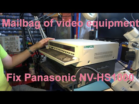 Видео: Почтовый мешок видеооборудования, ремонт Panasonic NV-HS1000 S-VHS.