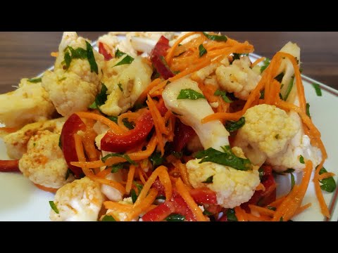 Видео: #Салат из сырой цветной капусты по-корейски быстрого маринования #  #вкуснаяцвенаякапцста