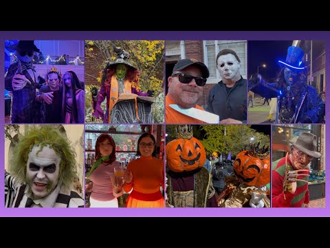 Видео: Хэллоуин в Сейлеме, Массачусетс, 2025 — уличные музыканты, группы, свадьба и вечеринка — 4K — тур...