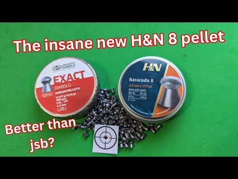 Видео: Проверка точности новых пуль для пневматической винтовки H&N Baracuda 8.