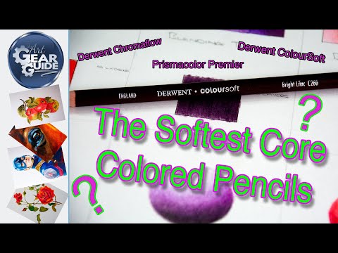 Видео: Самые мягкие цветные карандаши: Derwent Chromaflow, Prismacolor Premier, Derwent ColourSoft и ? ?
