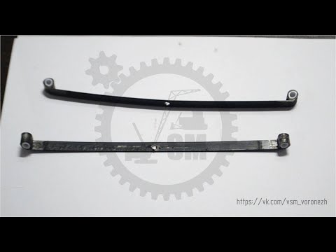 Видео: Изготовление коренных листов рессоры для грузовика 10 масштаба из щетки стеклоочистителя.