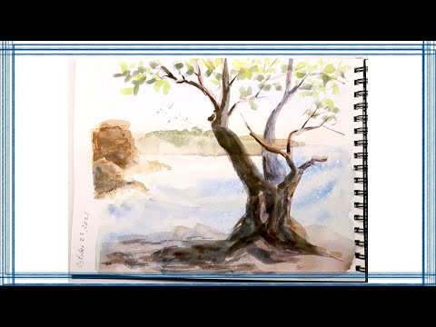 Видео: Акварель: Задний, Средний и Передний планы.