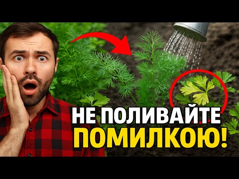 Видео: НЕ ПОЛИВАЙТЕ кріп і петрушку! 99% людей знищують свій урожай лише однією помилкою.