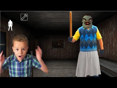 Видео: Hello Neighbor Привет Сосед превратился в Гренни  GRANNY в Реальной жизни