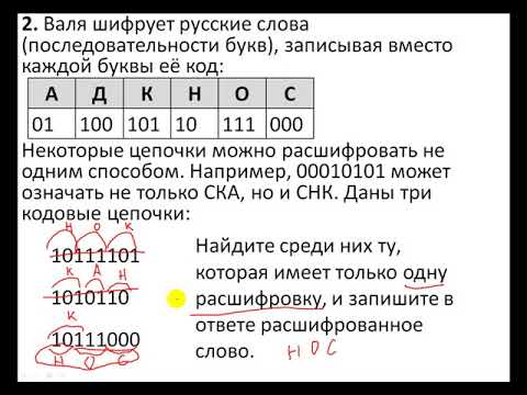 Видео: Задание 2.  Кодирование и декодирование информации. ОГЭ. Информатика. 9 класс
