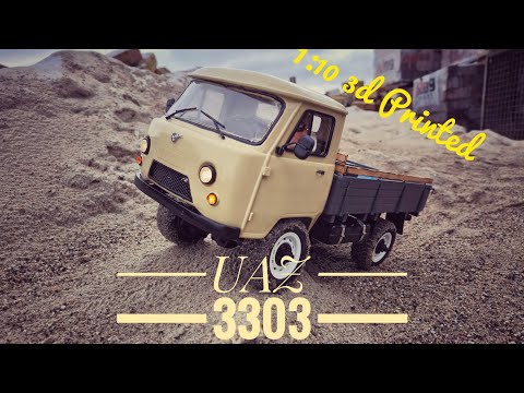 Видео: #rc crawler Uaz 3303 1/10 3d Testdrive/УАЗ головастик 3д модель тест-драйв