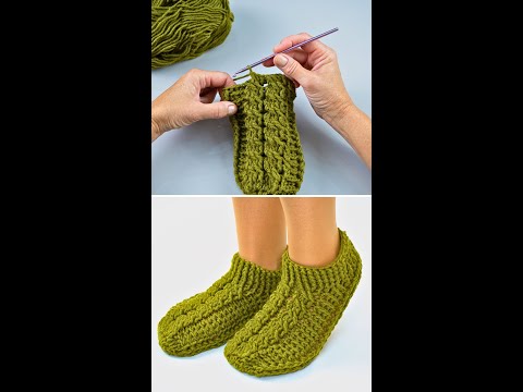 Видео: Легкие тапочки крючком! Пошаговый урок! Miarti🧶