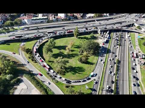 Видео: Аутобуска станица "ЈУГ" и петља Аутокоманда, Београд, 18. октобар 2024.