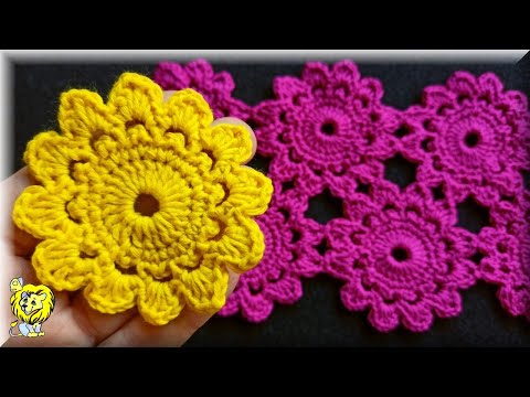 Видео: КРУГЛЫЙ МОТИВ КРЮЧКОМ. Соединение мотивов